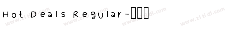 Hot Deals Regular字体转换